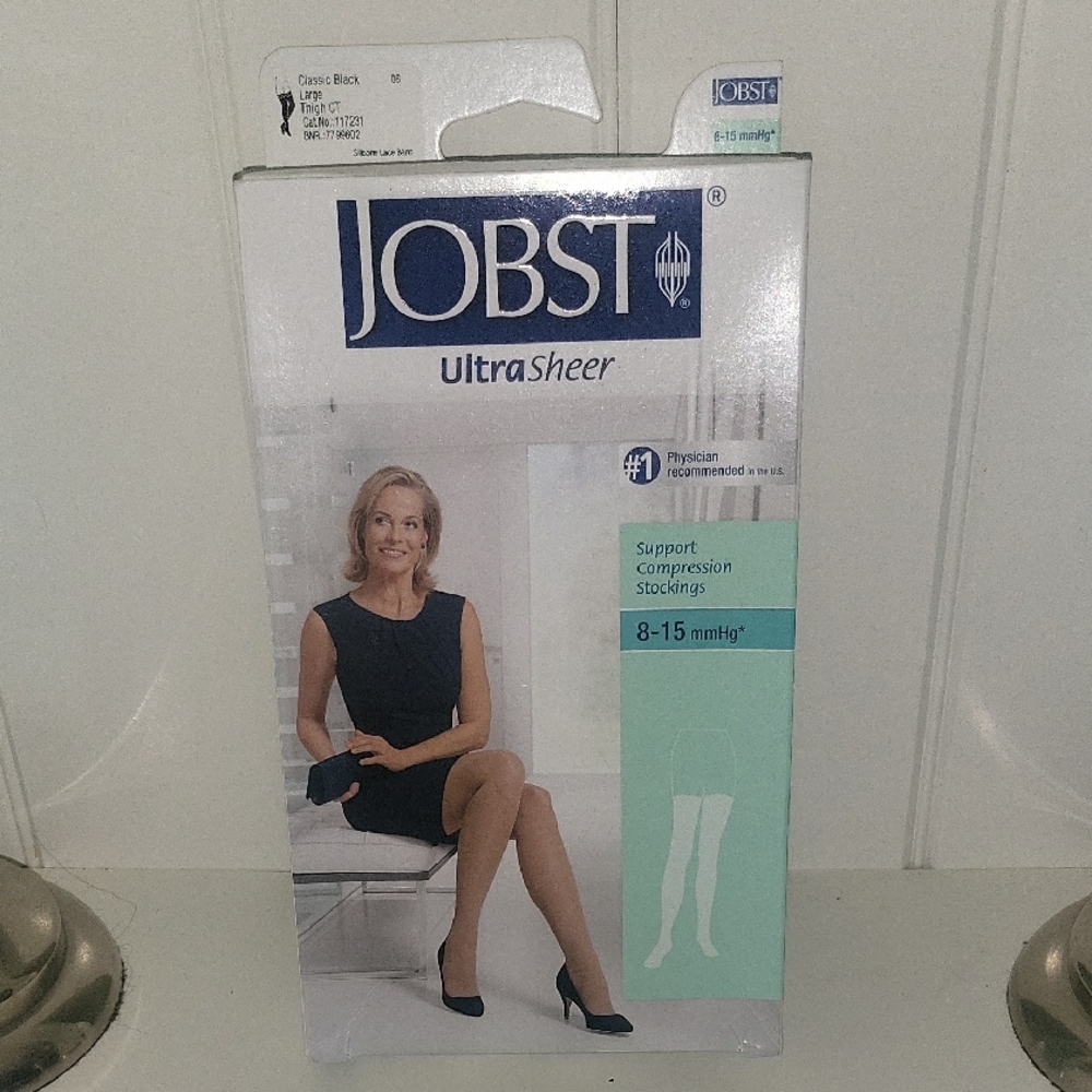 UltraSheer Compression Stockings - Black 8-15 mmHg